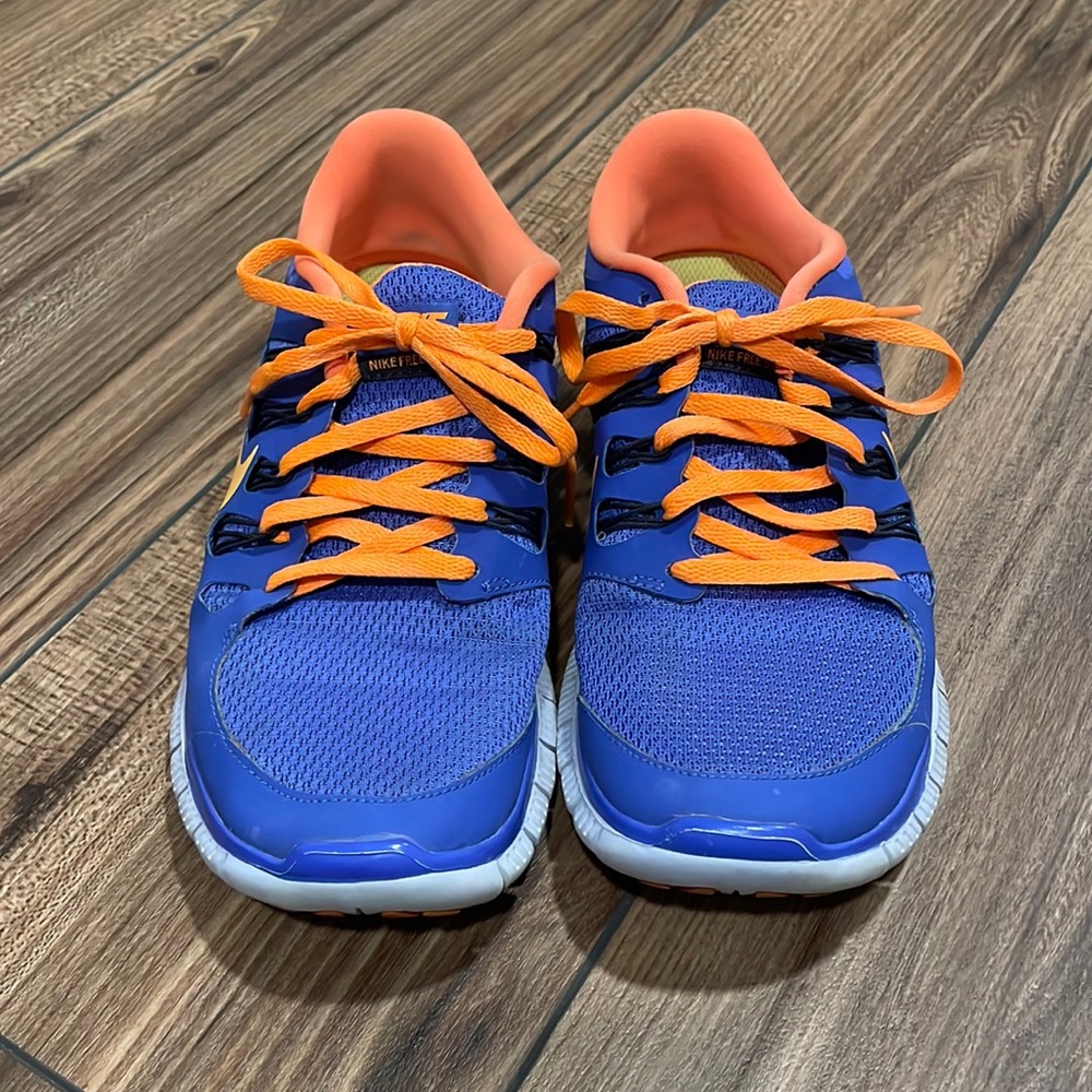 Blue and Orange Nike Free 5.0